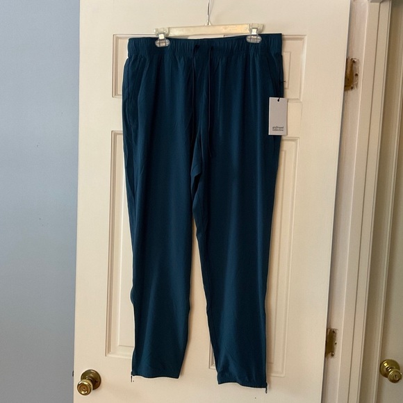 Girlfriend Collective Blue Active Pants Pull On Size L NWT Activewear Workout - Picture 1 of 8